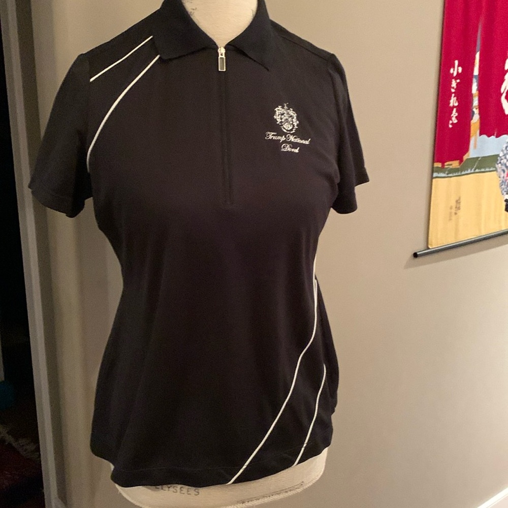 (2) Trump National Doral golf shirt. Black worn once. Troon north black shirt